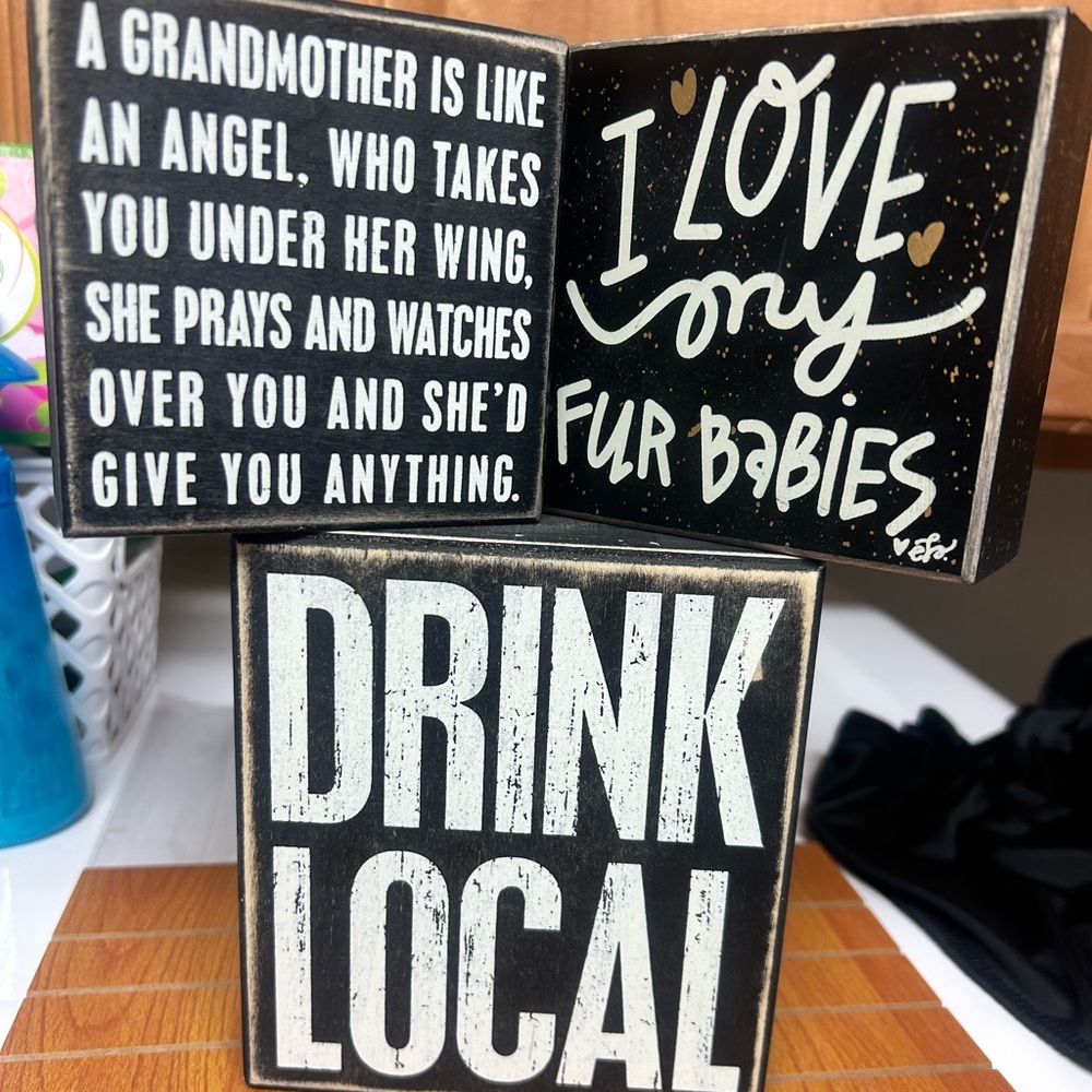 Primitive by Kathy Signs-Lot of 3 signs